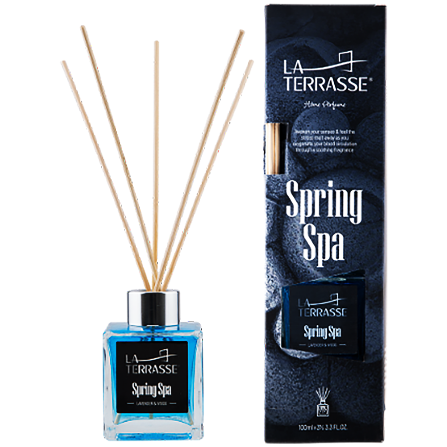 خوشبو کننده اسپرینگ اسپا لاتراس (La Terrasse Spring Spa Air Freshener 100ml) لاتراس آبی مکعبی